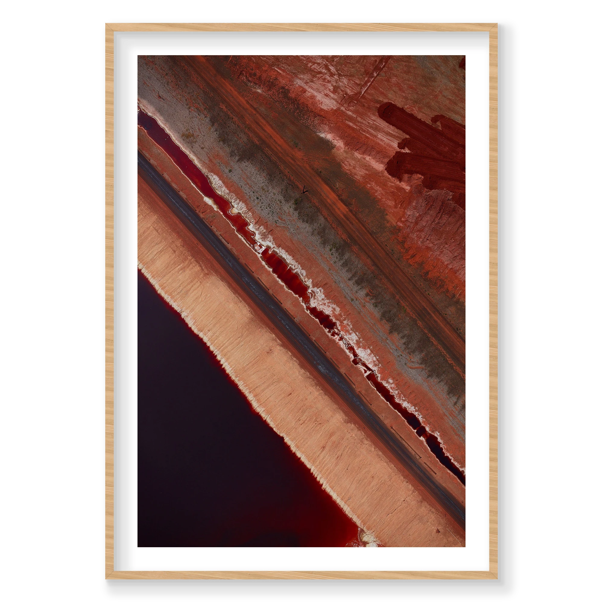 Red Mud, Western Australia, Vertical Print, natural Victorian Ash frame