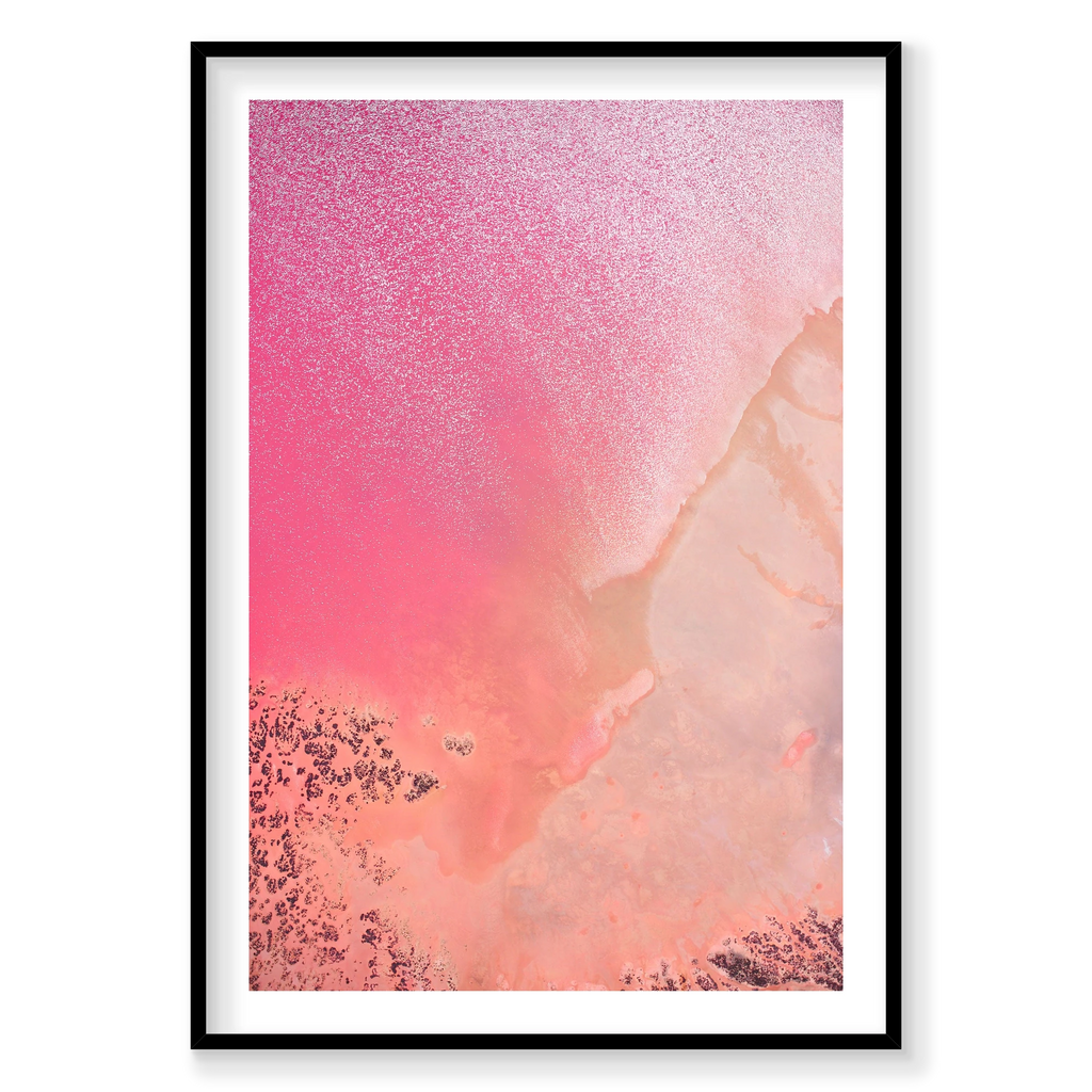 Reflections, Hutt Lagoon, Vertical Print, black Victorian Ash frame