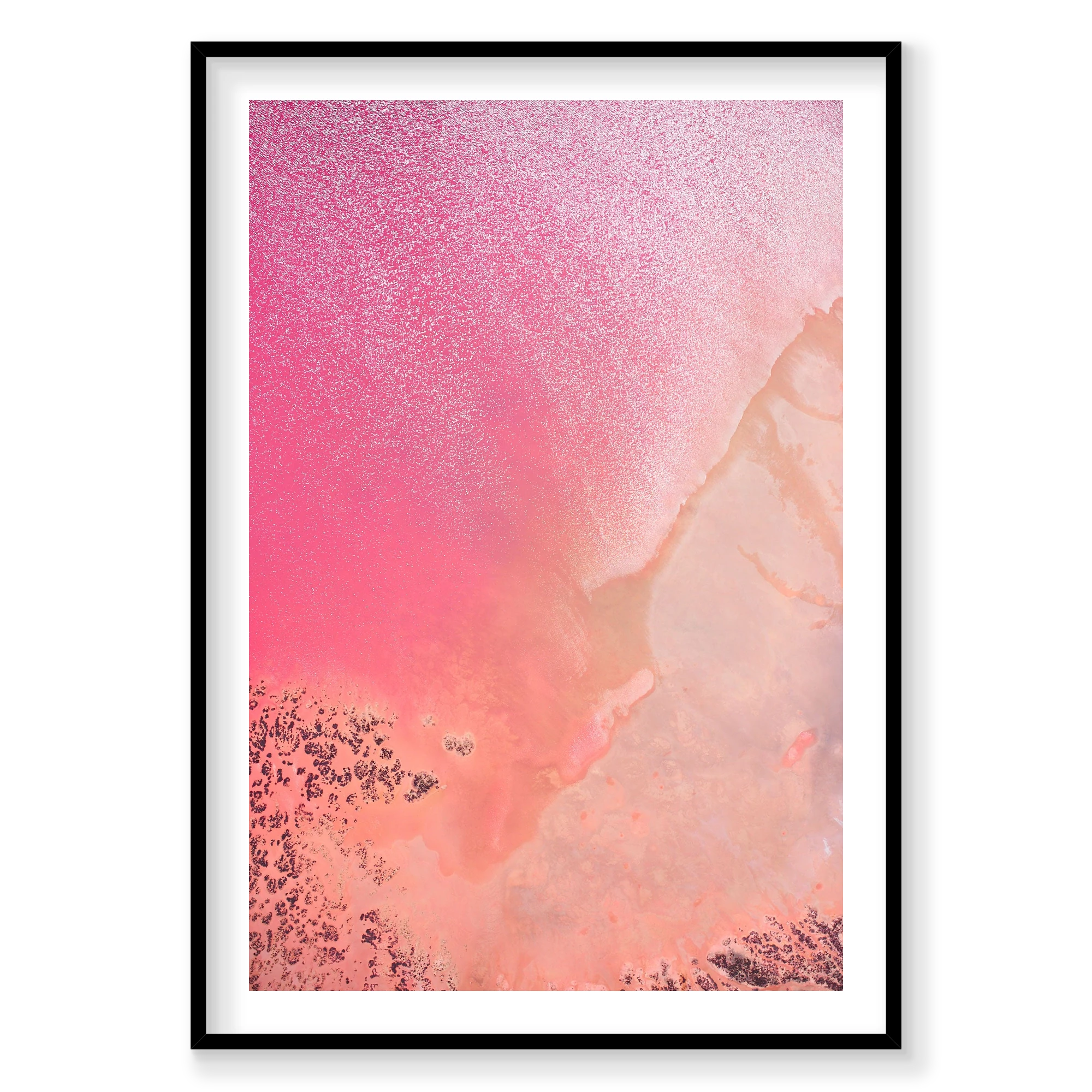 Reflections, Hutt Lagoon, Vertical Print, black Victorian Ash frame