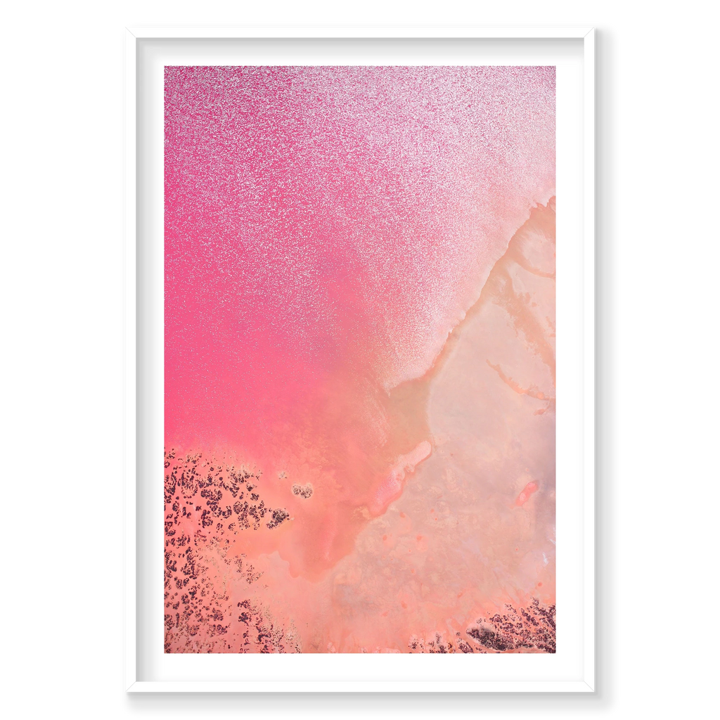 Reflections, Hutt Lagoon, Vertical Print, white Victorian Ash frame