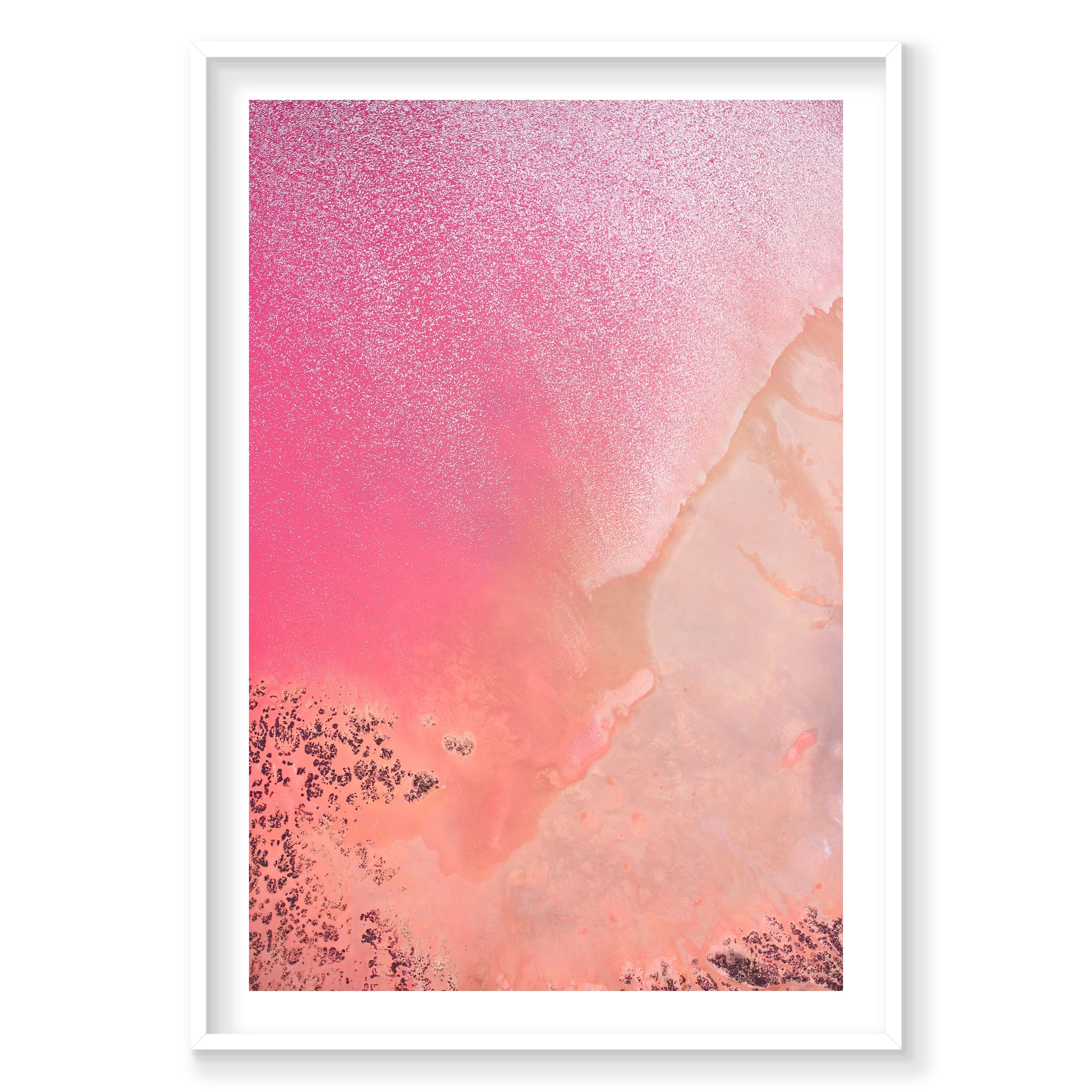 Reflections, Hutt Lagoon, Vertical Print, white Victorian Ash frame