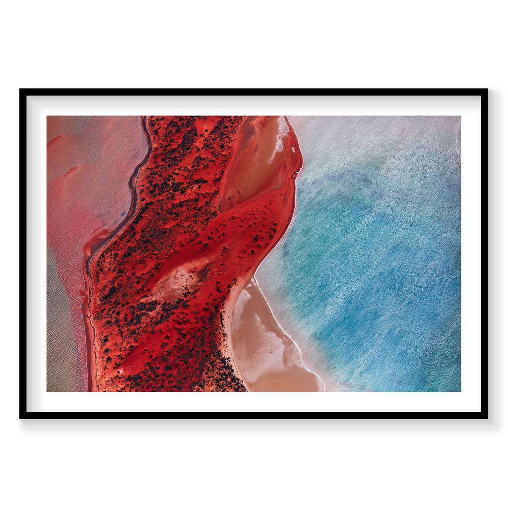 Reflections, Shark Bay, Horizontal Print, black Victorian Ash frame