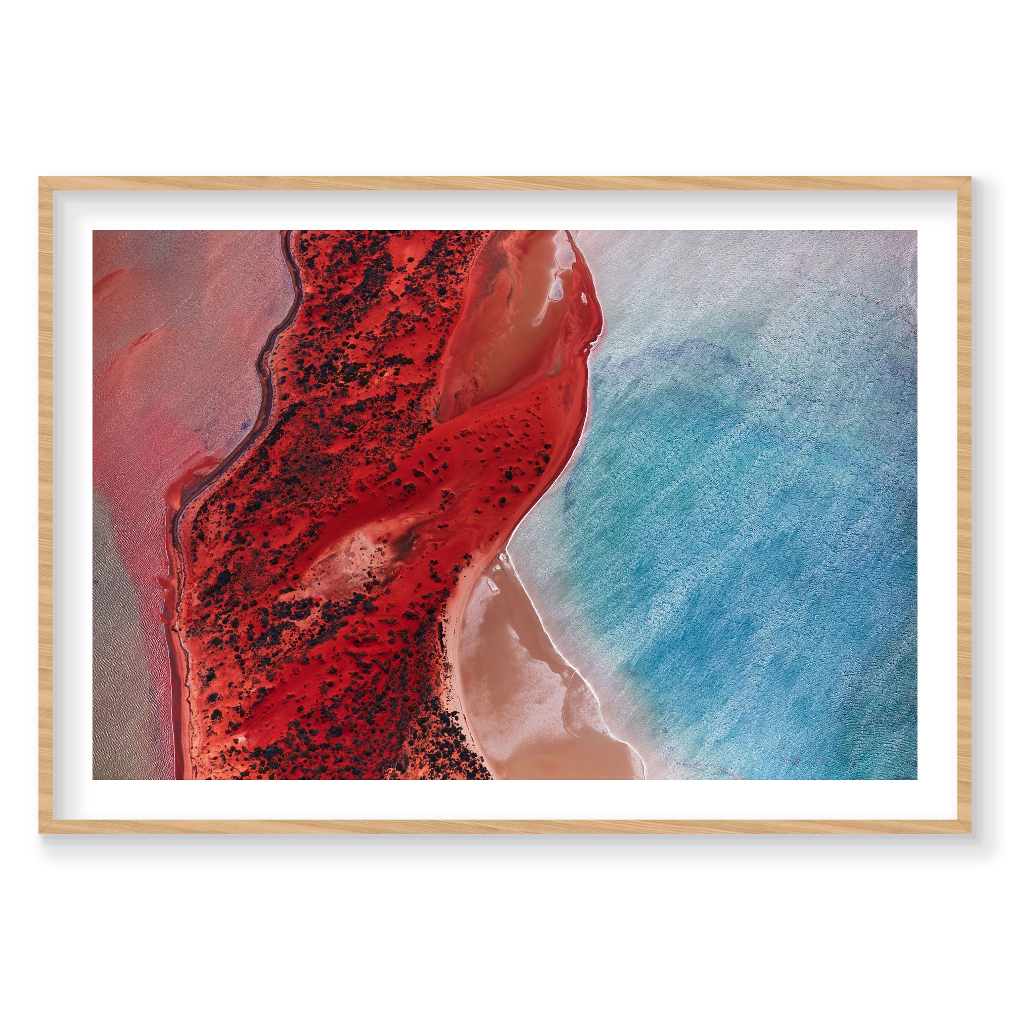 Reflections, Shark Bay, Horizontal Print, natural Victorian Ash frame