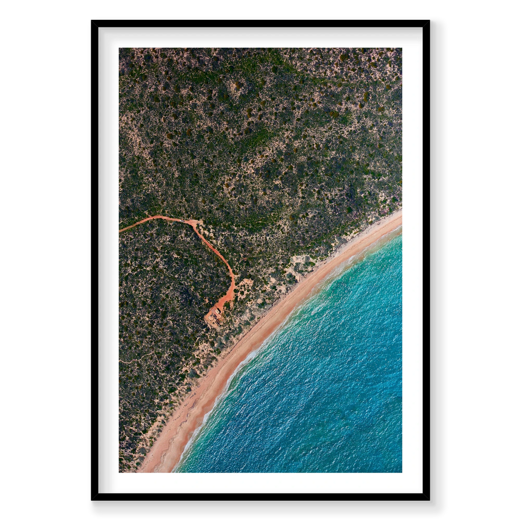 Remote, Kalbarri, Vertical Print, black Victorian Ash frame