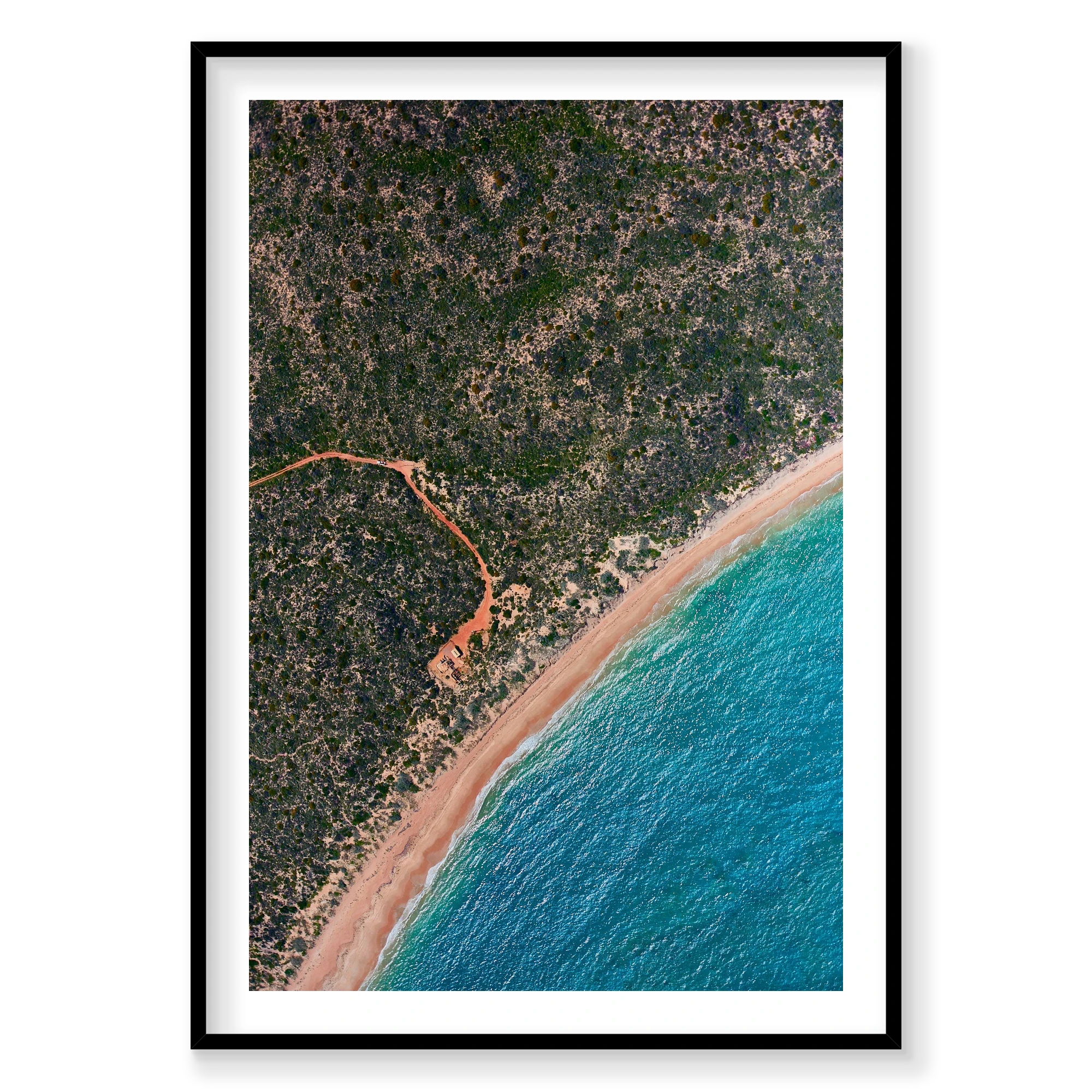 Remote, Kalbarri, Vertical Print, black Victorian Ash frame
