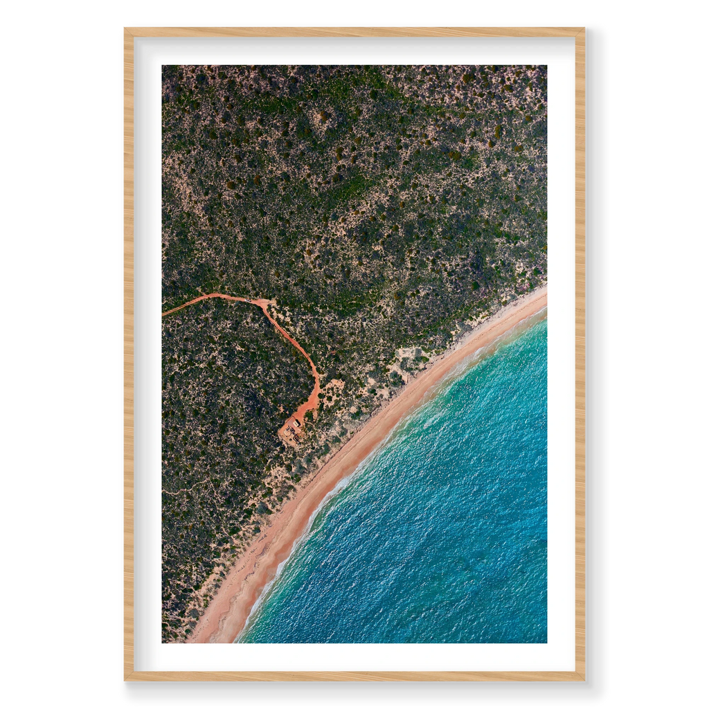 Remote, Kalbarri, Vertical Print, natural Victorian Ash frame