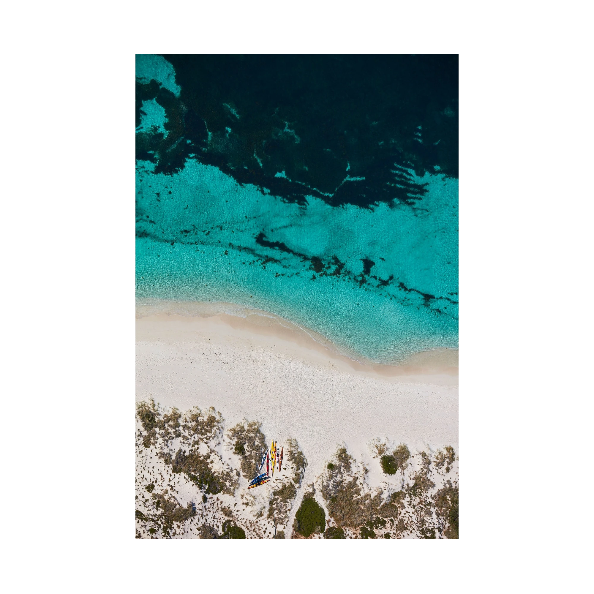 Kayak Club, Rottnest Island, WA, Vertical Print, print only