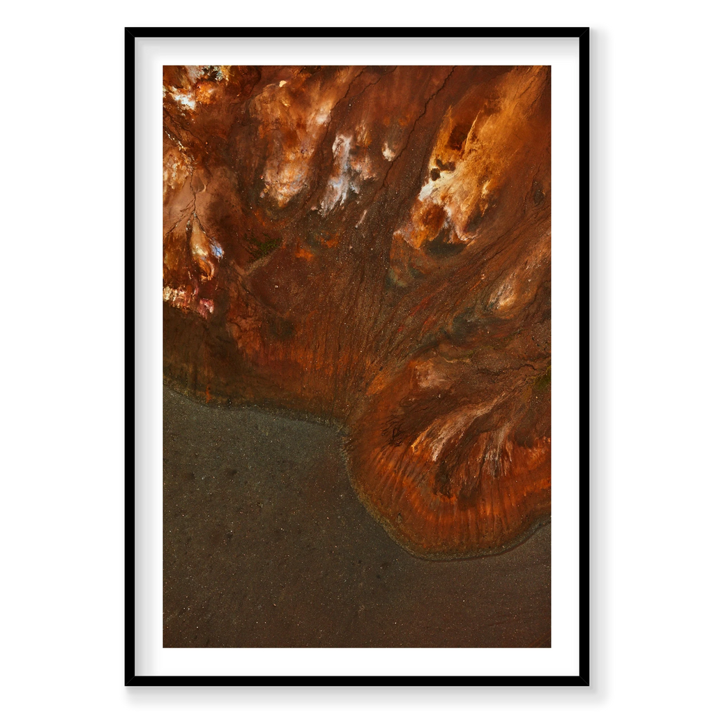 Rusty, Iceland, Vertical Print, black Victorian Ash frame