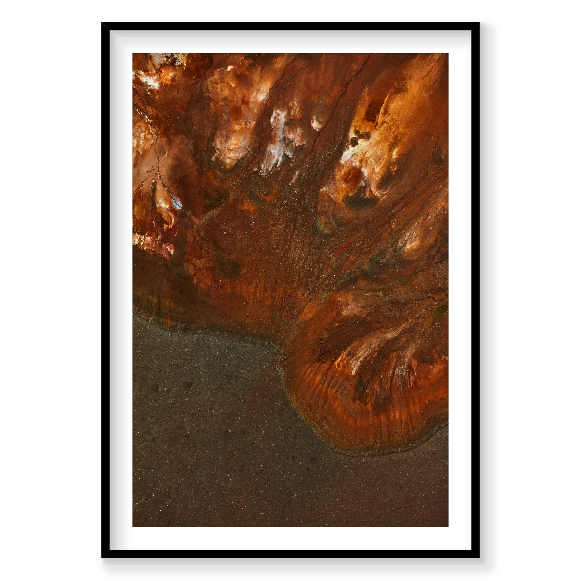 Rusty, Iceland, Vertical Print, black Victorian Ash frame