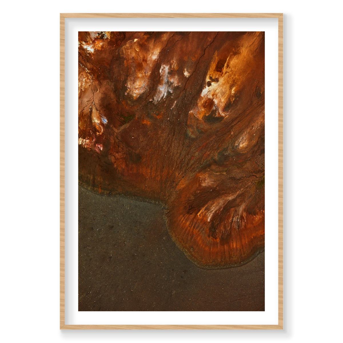 Rusty, Iceland, Vertical Print, natural Victorian Ash frame