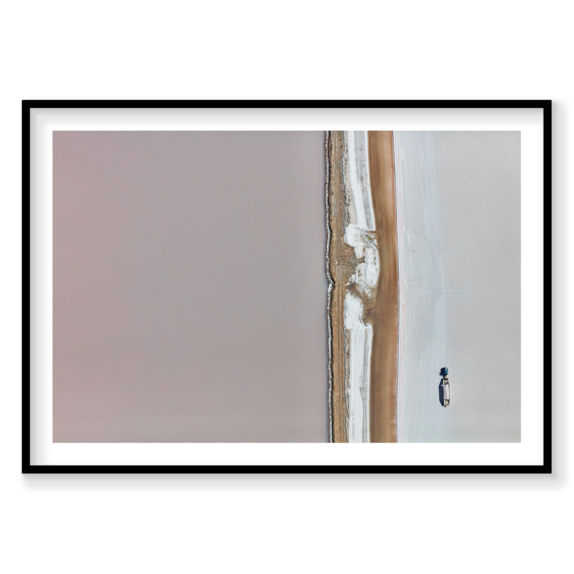 Salt Collection, Great Salt Lake, Horizontal Print, black Victorian Ash frame