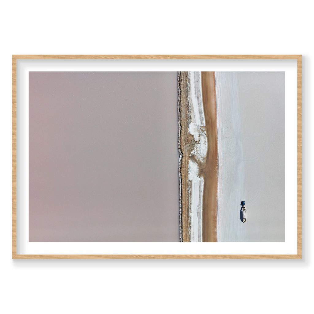 Salt Collection, Great Salt Lake, Horizontal Print, natural Victorian Ash frame