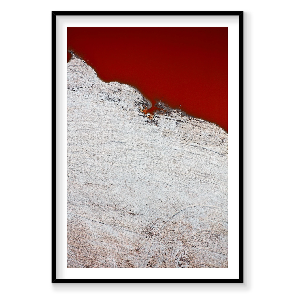 Salt, San Francisco Bay, Vertical Print, black Victorian Ash frame