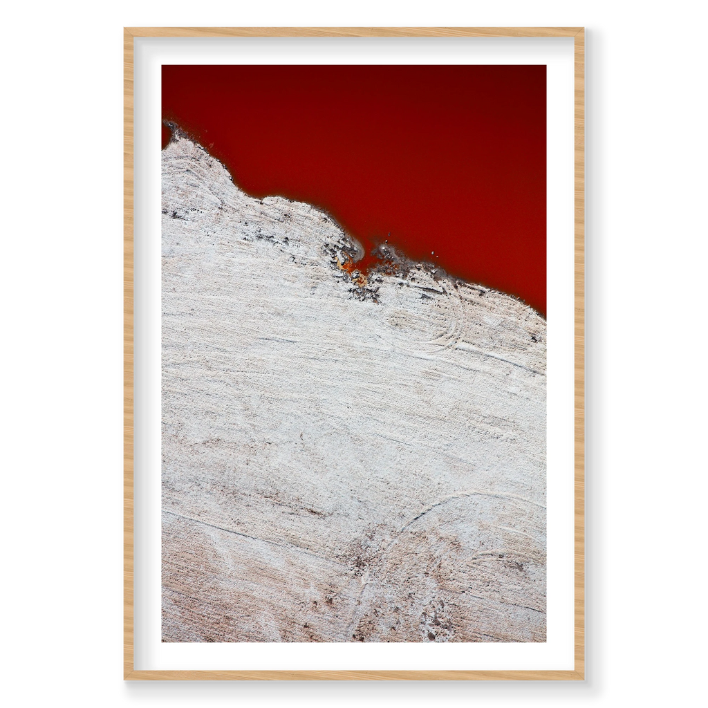 Salt, San Francisco Bay, Vertical Print, natural Victorian Ash frame