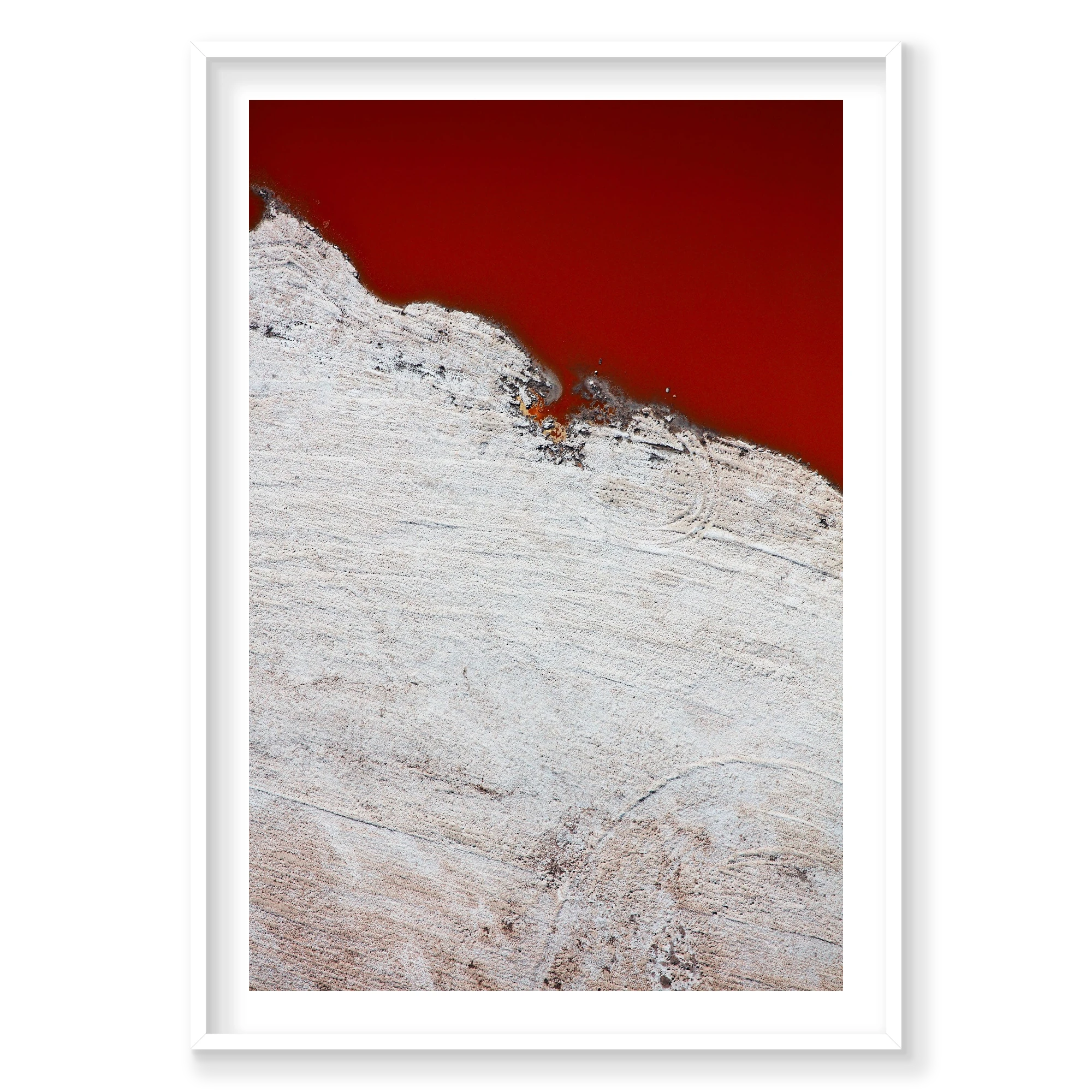 Salt, San Francisco Bay, Vertical Print, white Victorian Ash frame