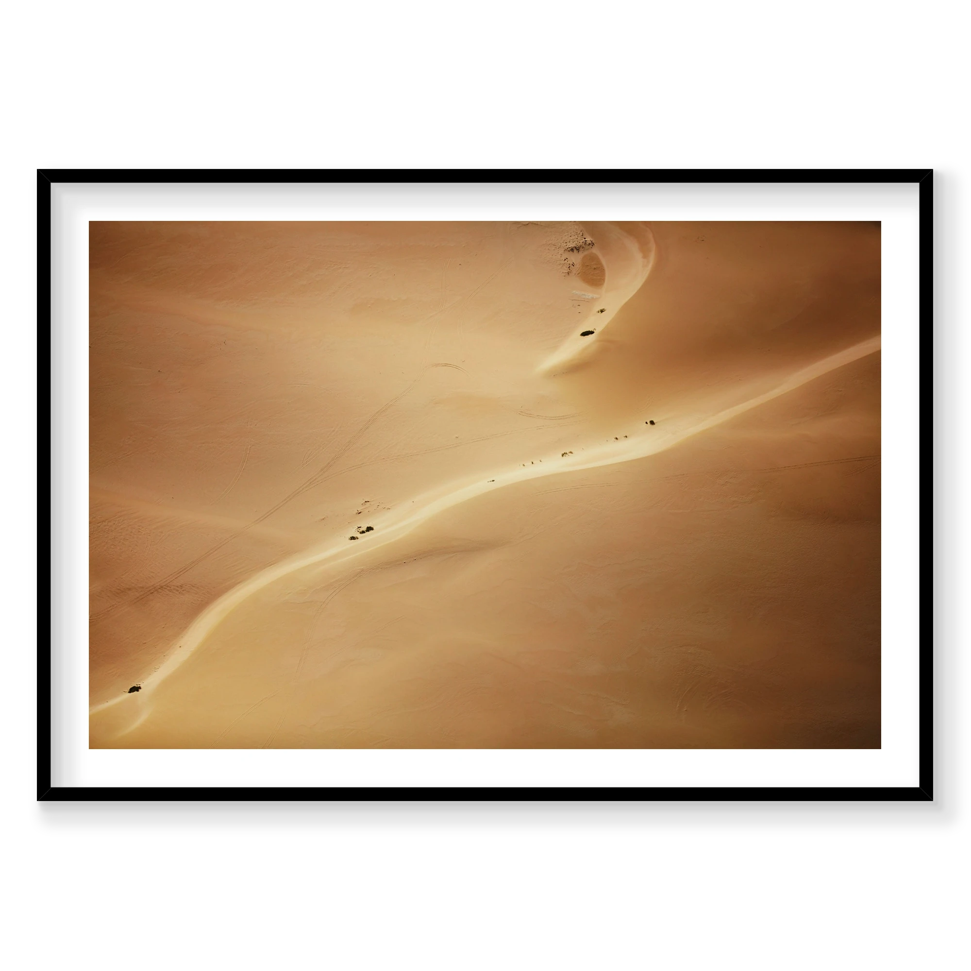 Sand Dunes, Kalbarri, Horizontal Print, black Victorian Ash frame
