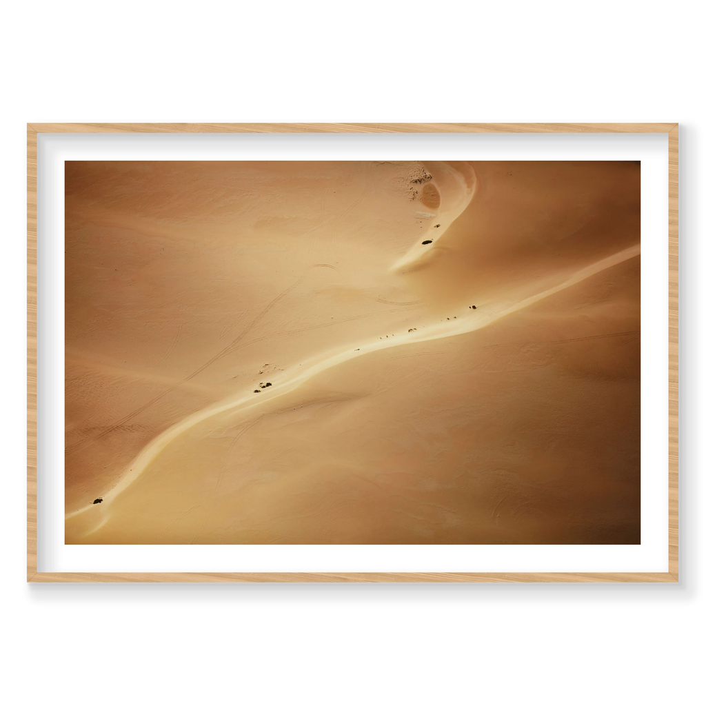 Sand Dunes, Kalbarri, Horizontal Print, natural Victorian Ash frame