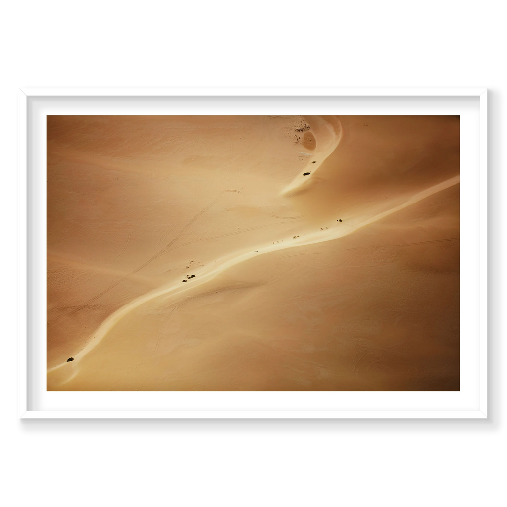 Sand Dunes, Kalbarri, Horizontal Print, white Victorian Ash frame