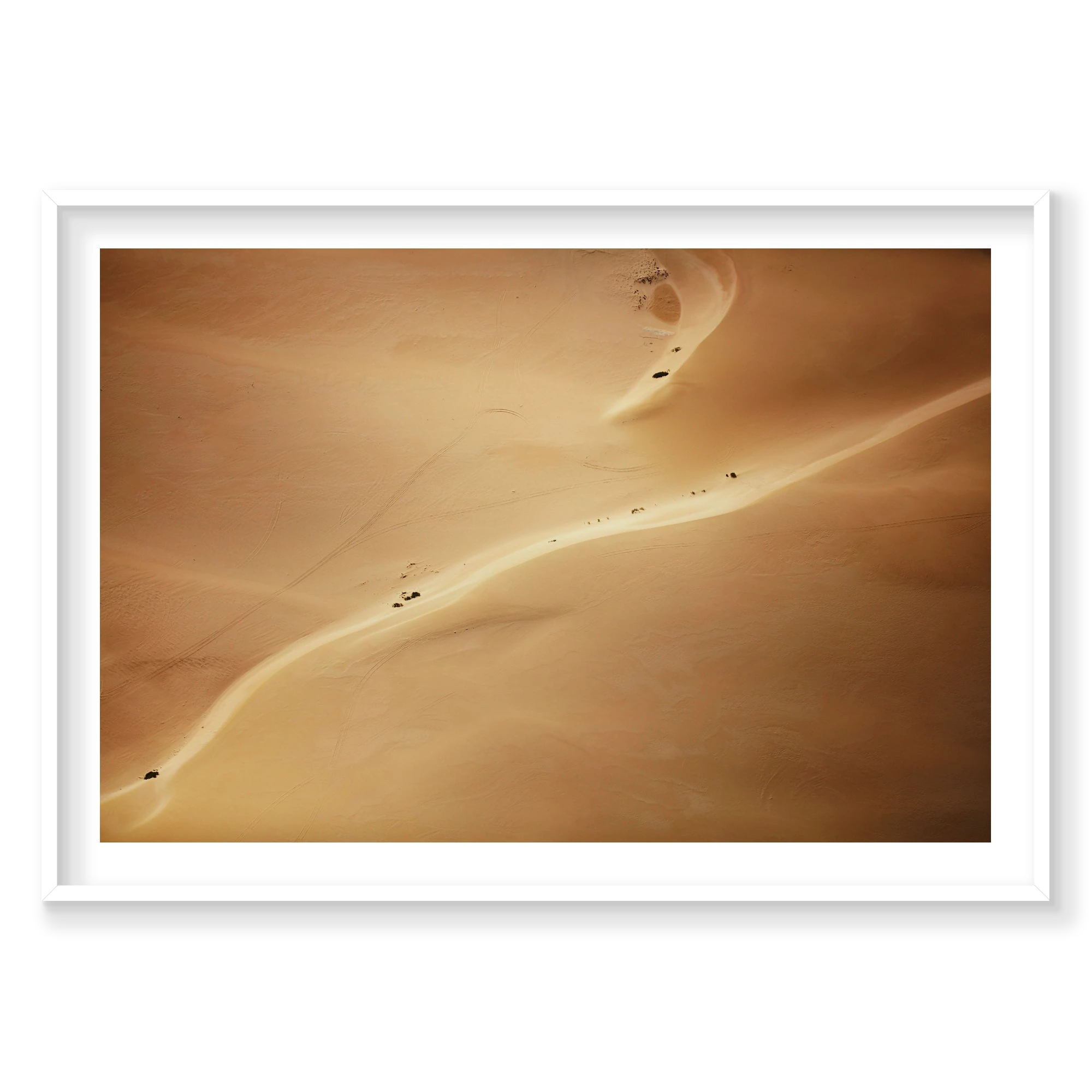 Sand Dunes, Kalbarri, Horizontal Print, white Victorian Ash frame