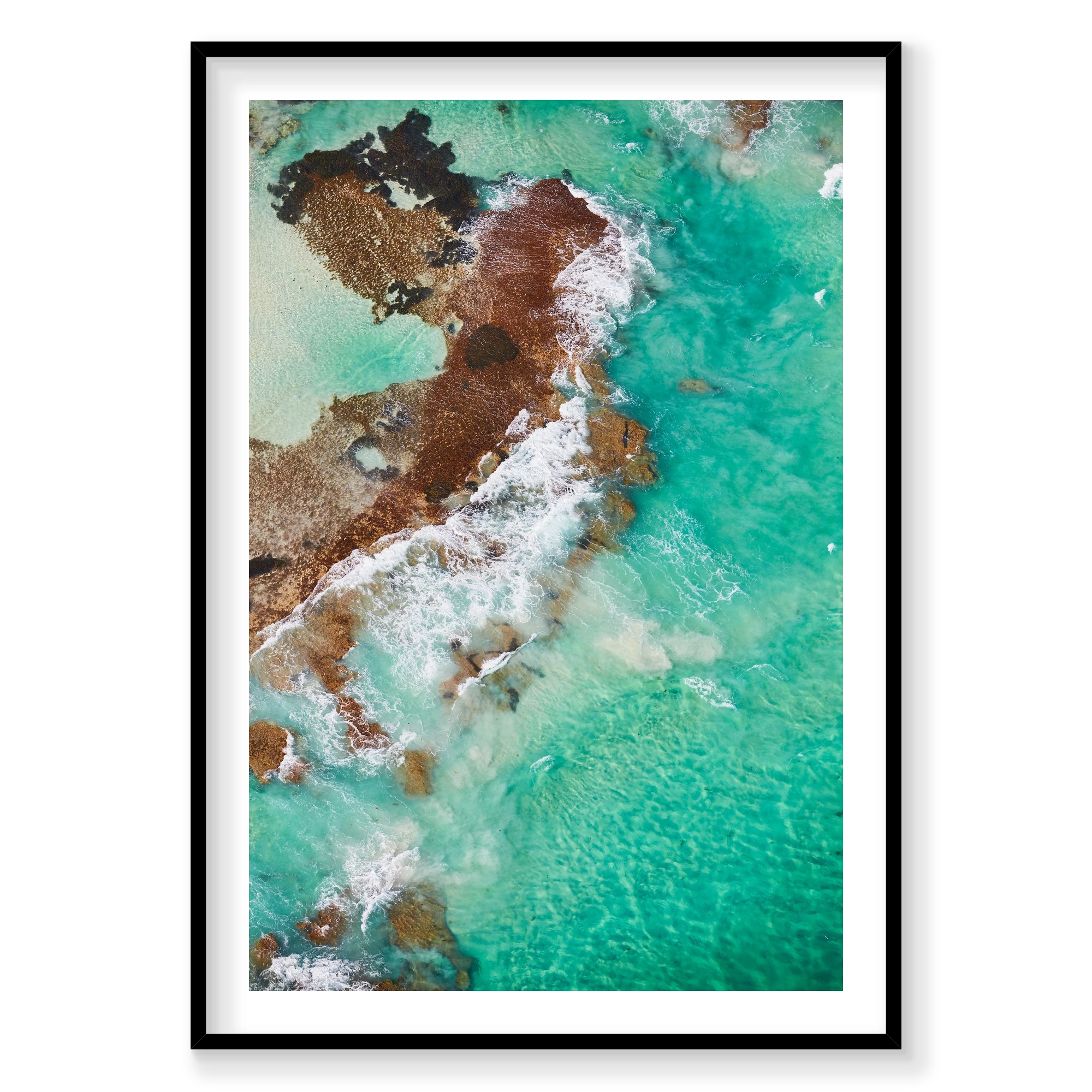 Sandstone, Rottnest Island, WA, Vertical Print, black Victorian Ash frame