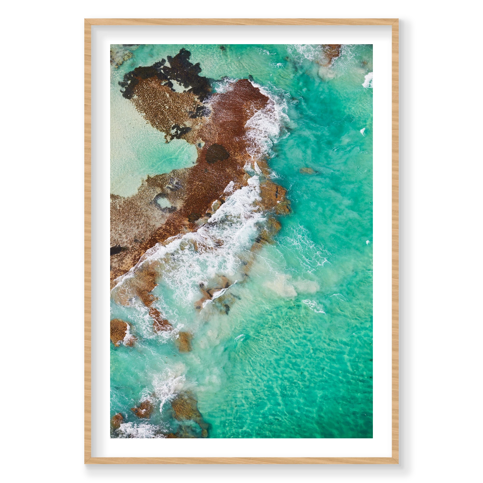 Sandstone, Rottnest Island, WA, Vertical Print, natural Victorian Ash frame