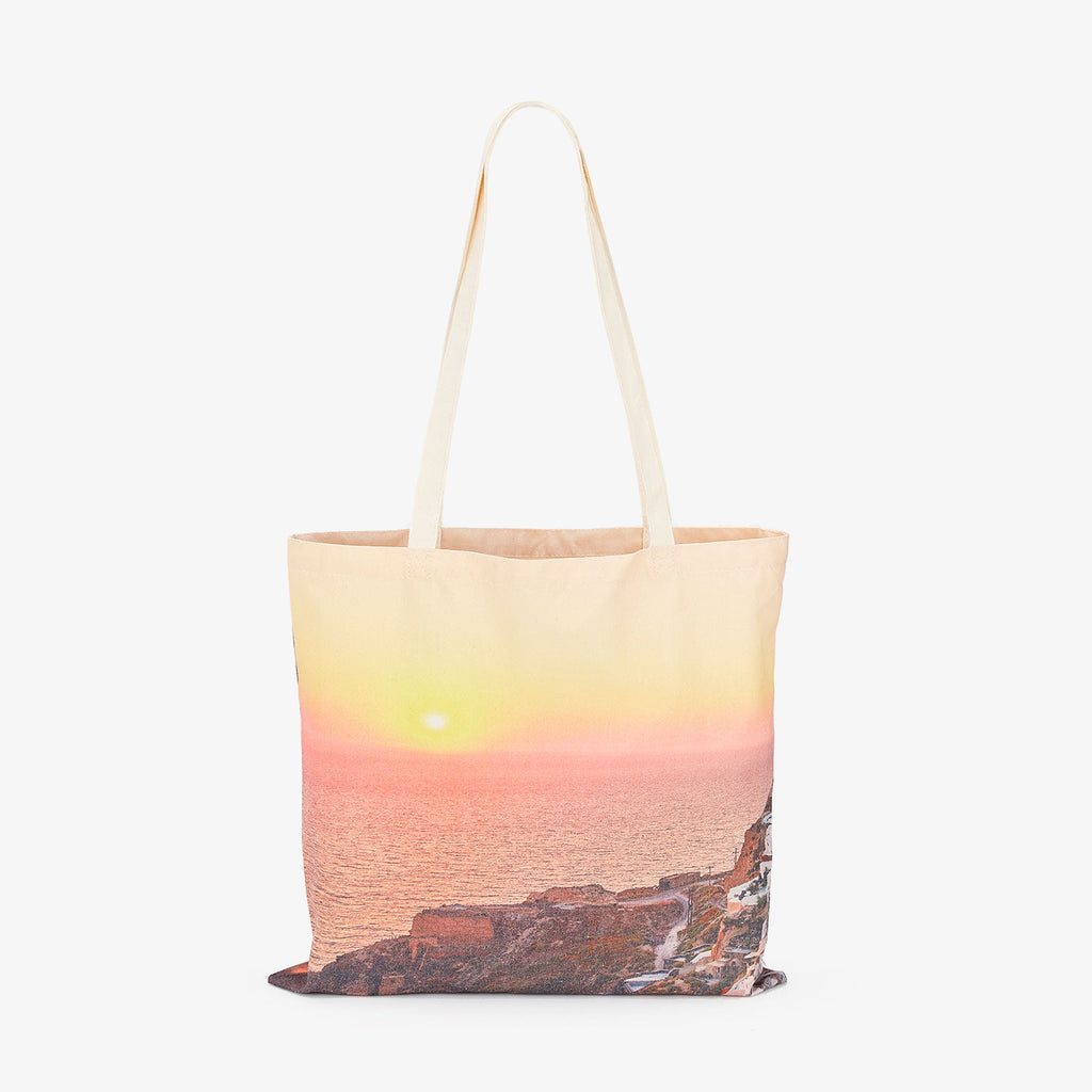 Santorini Canvas Tote Bag
