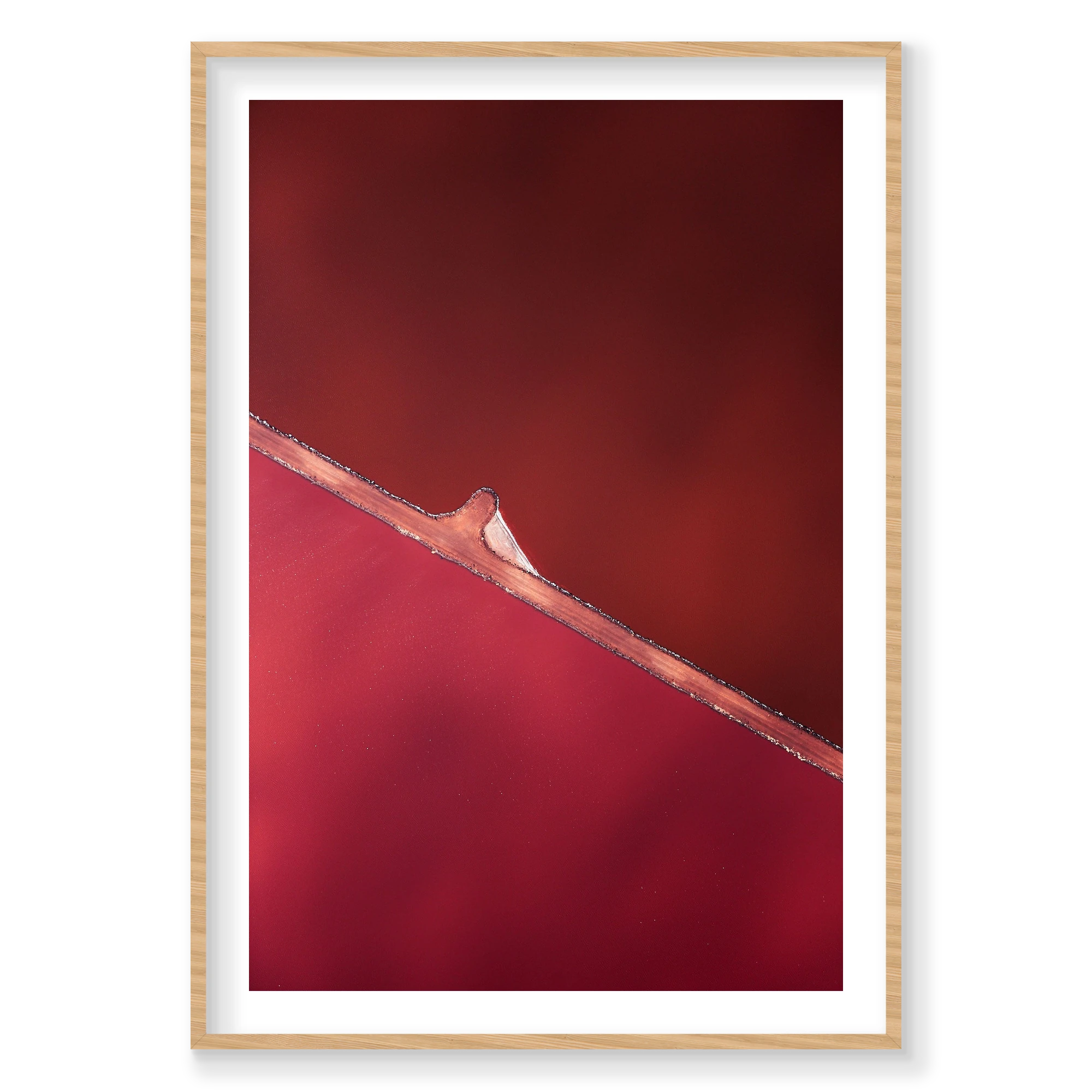 Shades, Hutt Lagoon, Vertical Print, natural Victorian Ash frame