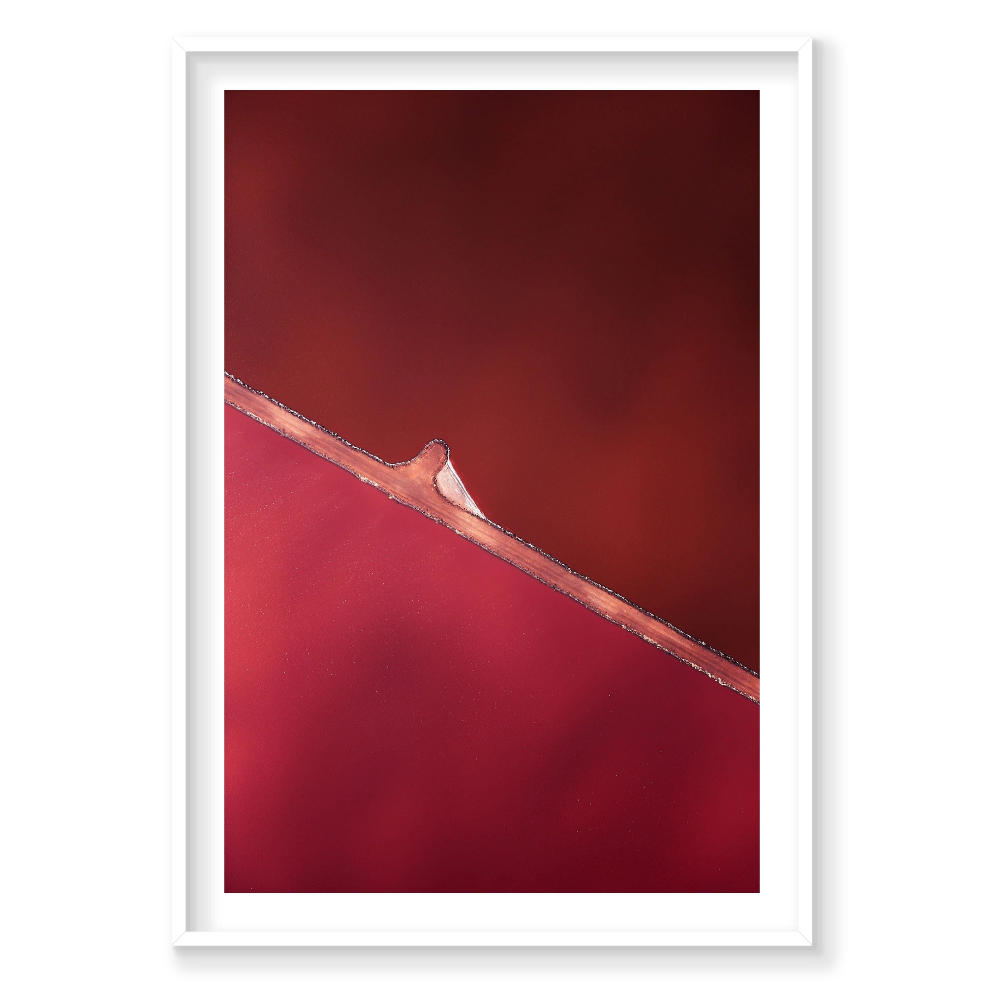 Shades, Hutt Lagoon, Vertical Print, white Victorian Ash frame