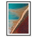 Shallow Water, Shark Bay, Vertical Print, black Victorian Ash frame