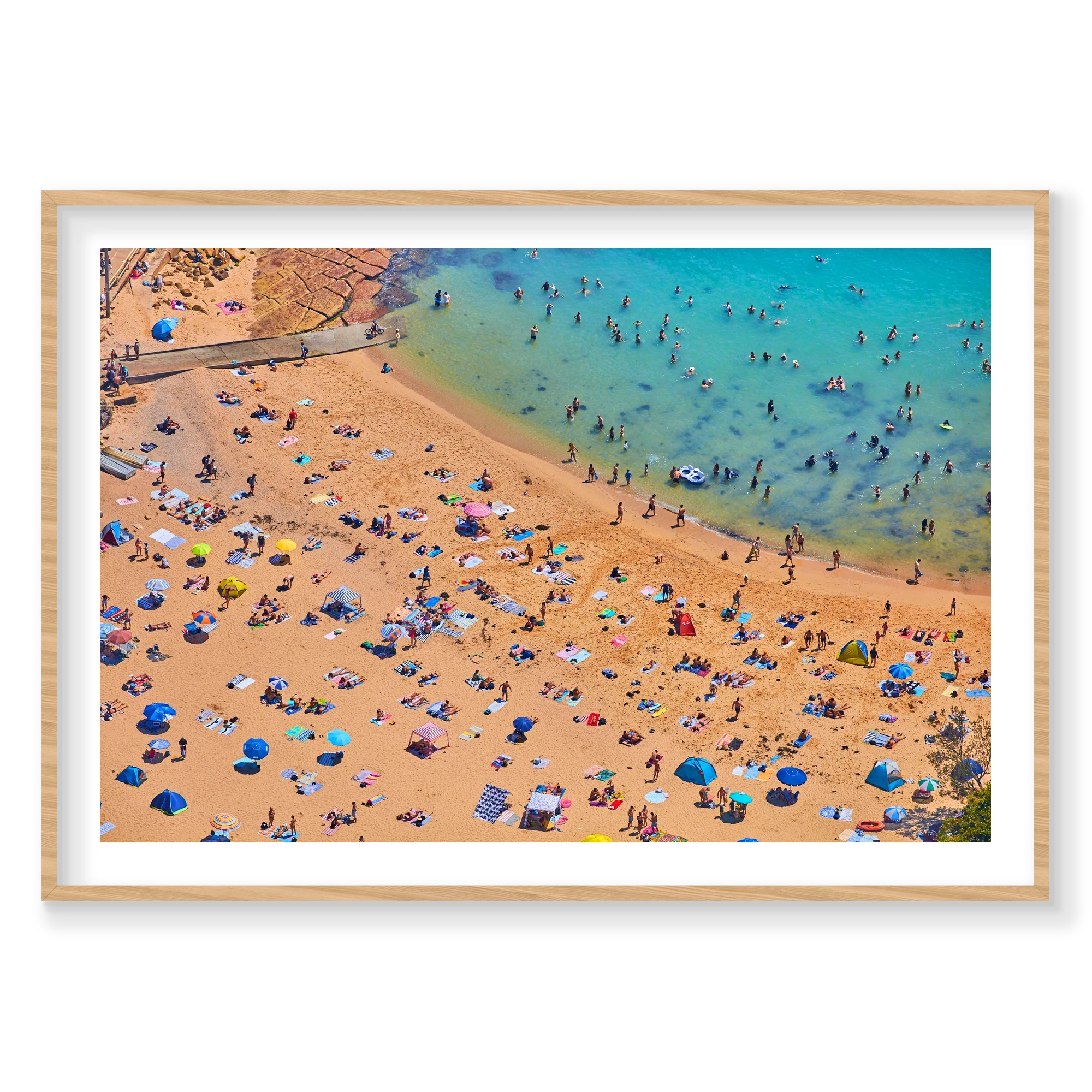 Shelly Beach, Horizontal Print, natural Victorian Ash frame