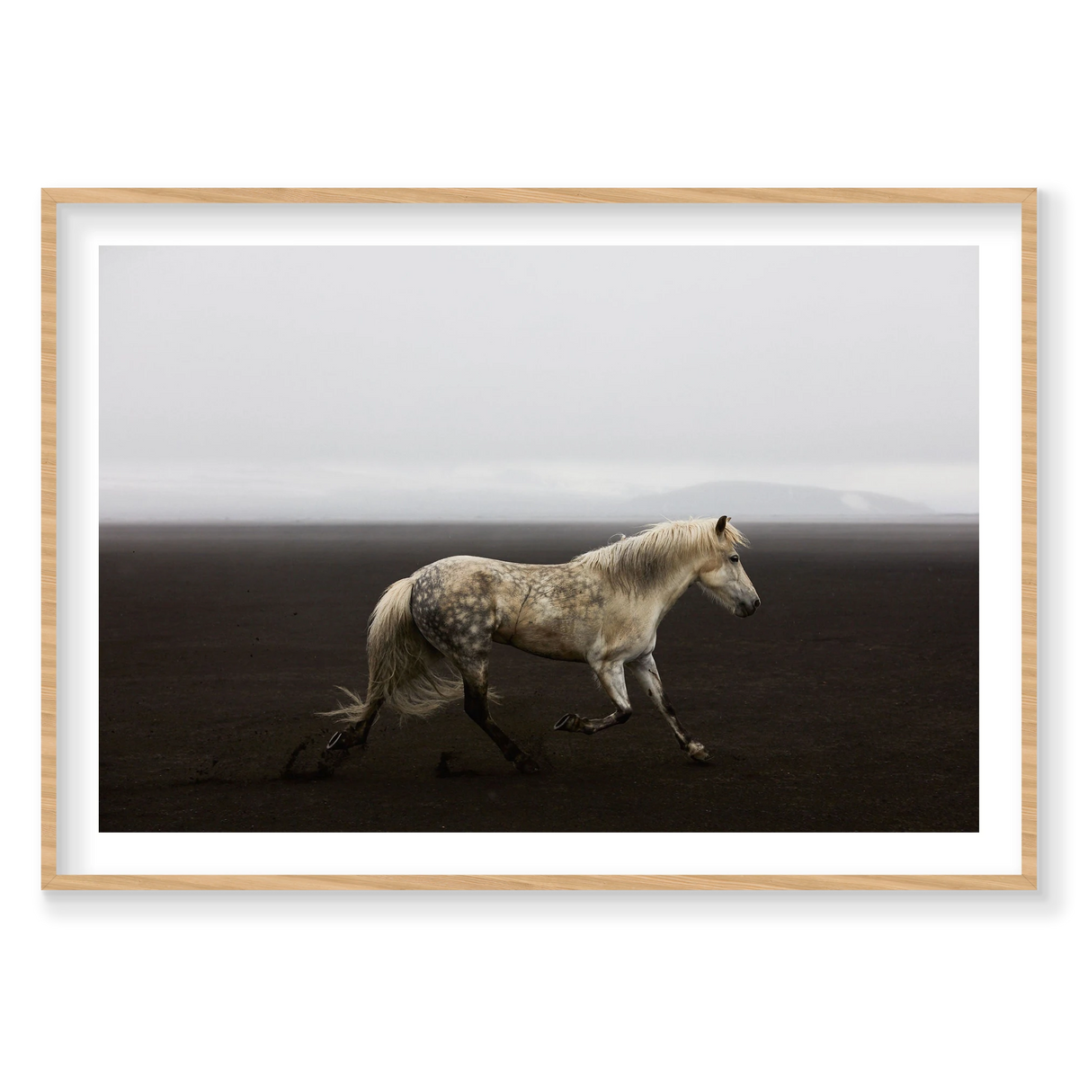 Solo, Iceland, Horizontal Print, natural Victorian Ash frame