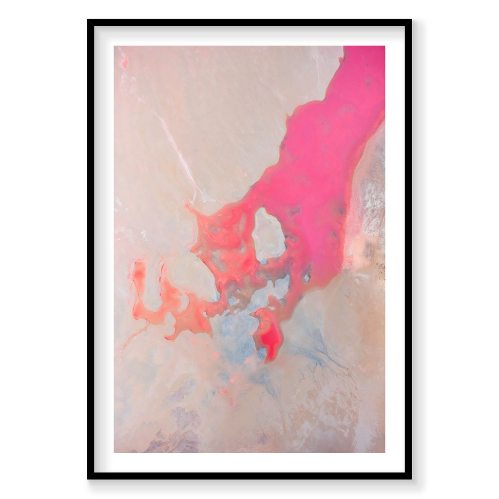 Splatter, Hutt Lagoon, Vertical Print, black Victorian Ash frame