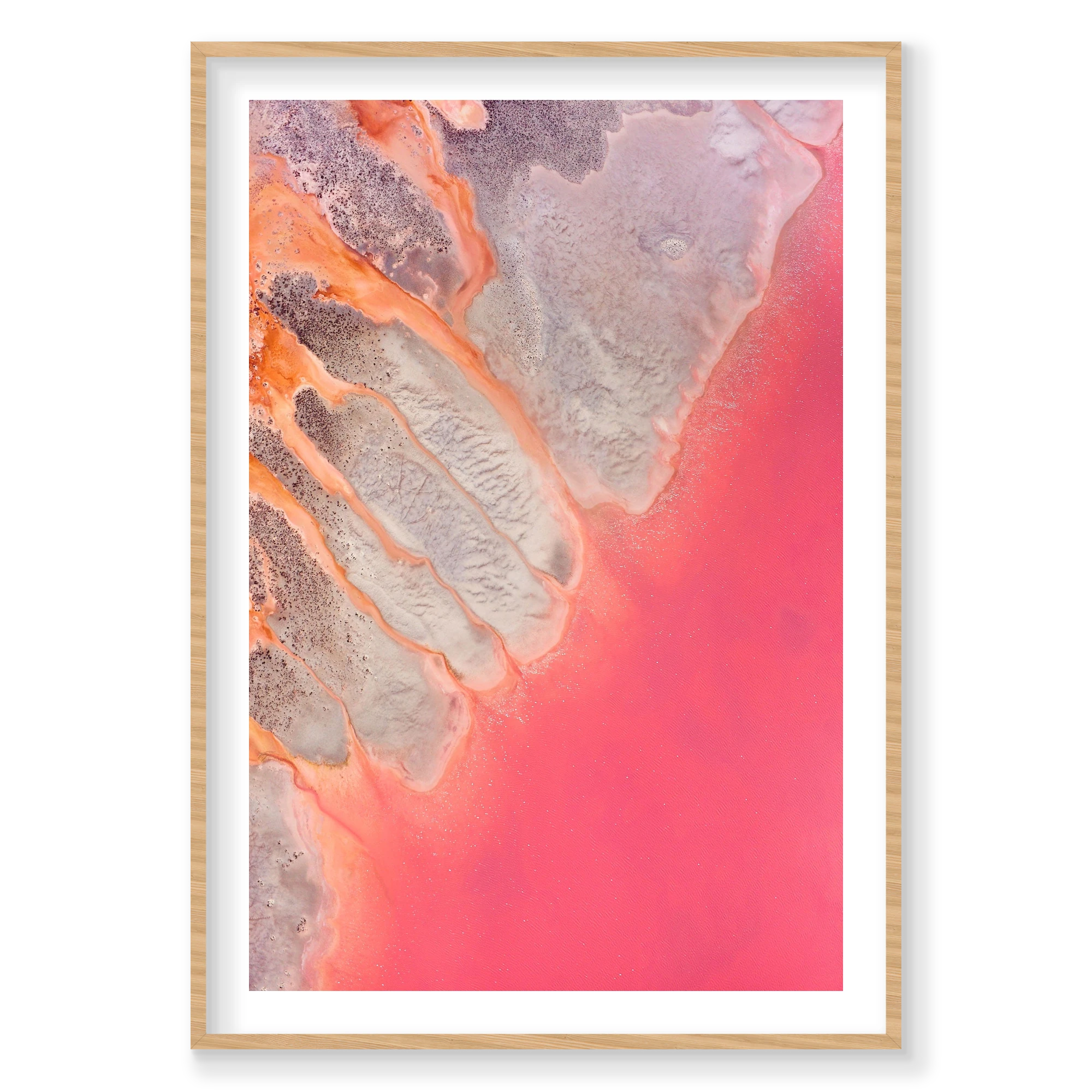 Streams , Hutt Lagoon, Vertical Print, natural Victorian Ash frame