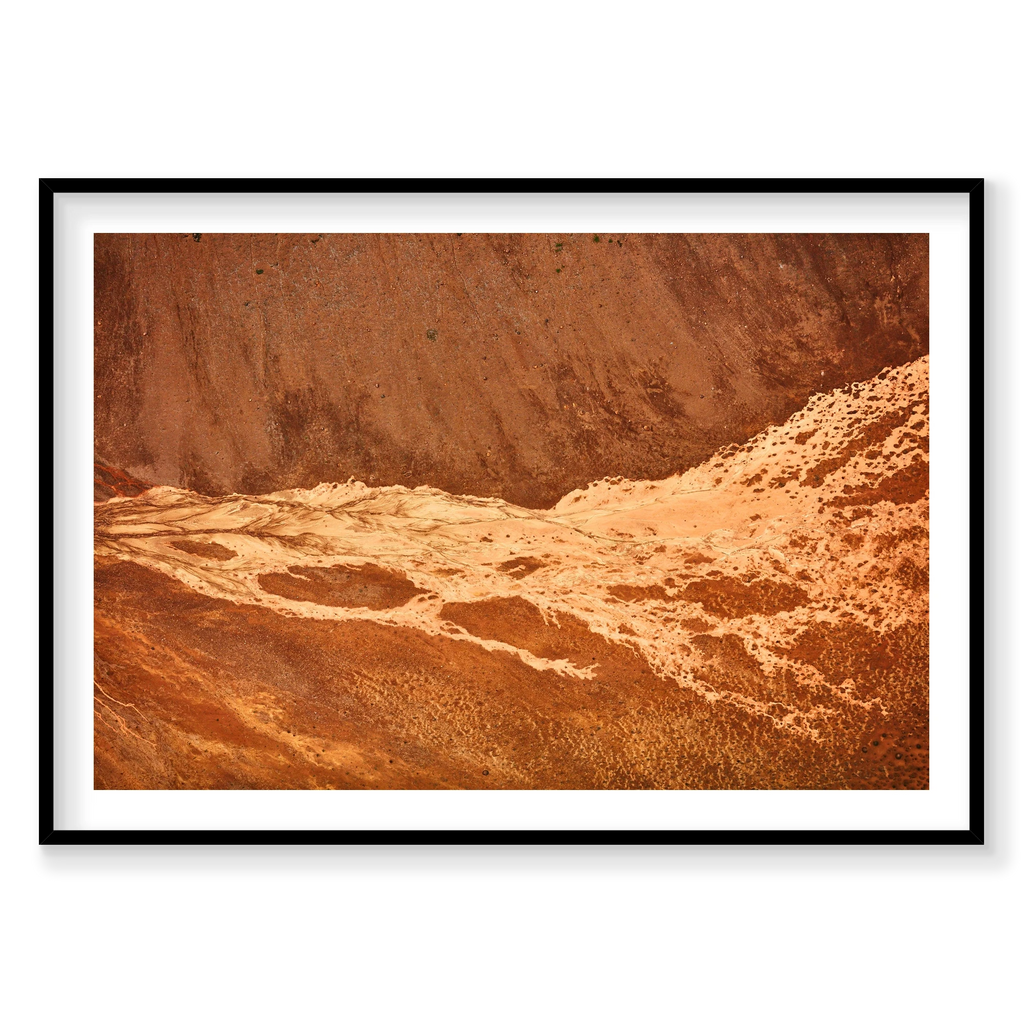 Streams, Iceland, Horizontal Print, black Victorian Ash frame