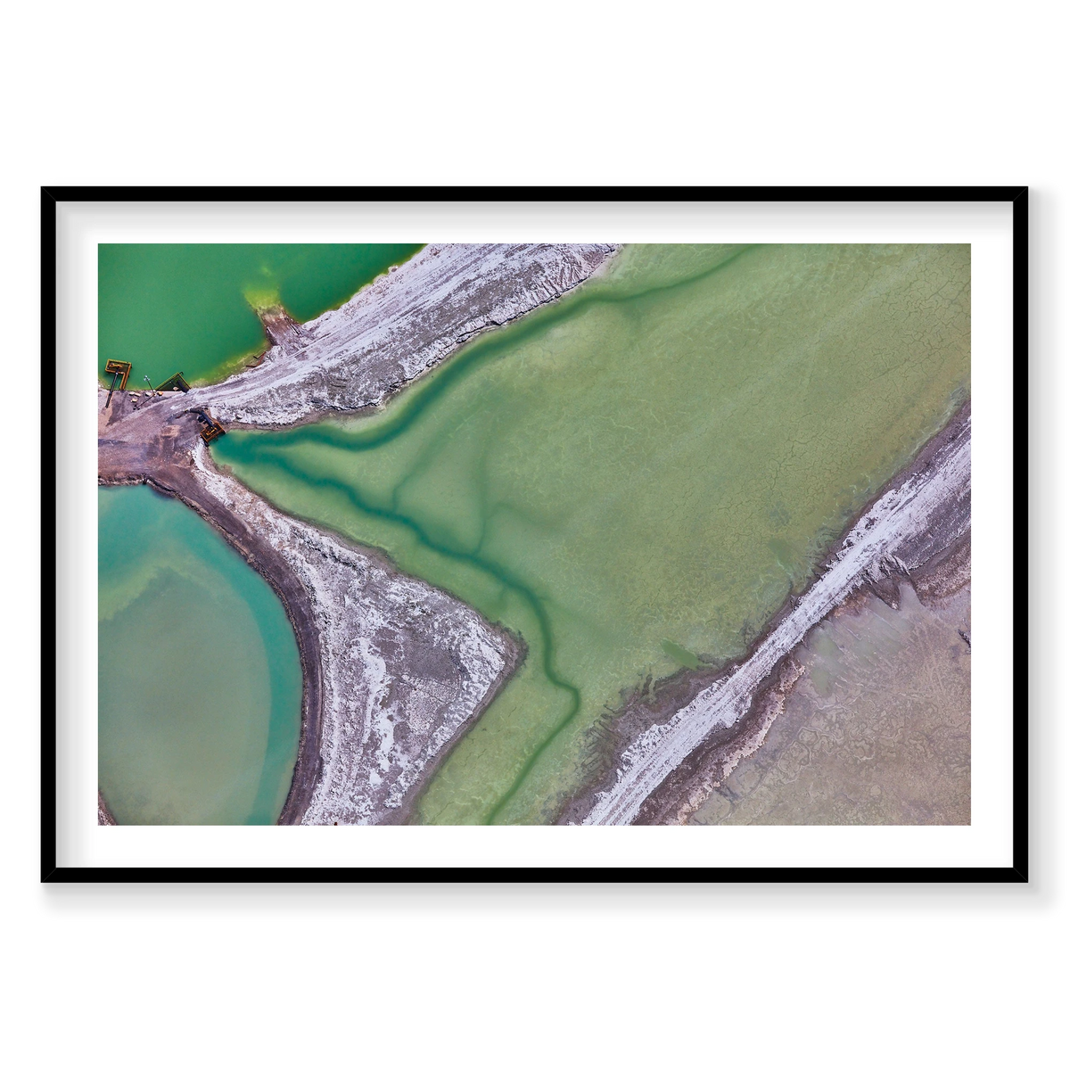 Sulfide, Great Salt Lake, Horizontal Print, black Victorian Ash frame
