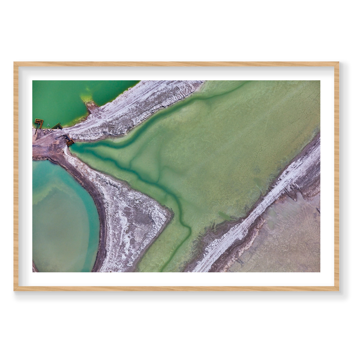 Sulfide, Great Salt Lake, Horizontal Print, natural Victorian Ash frame