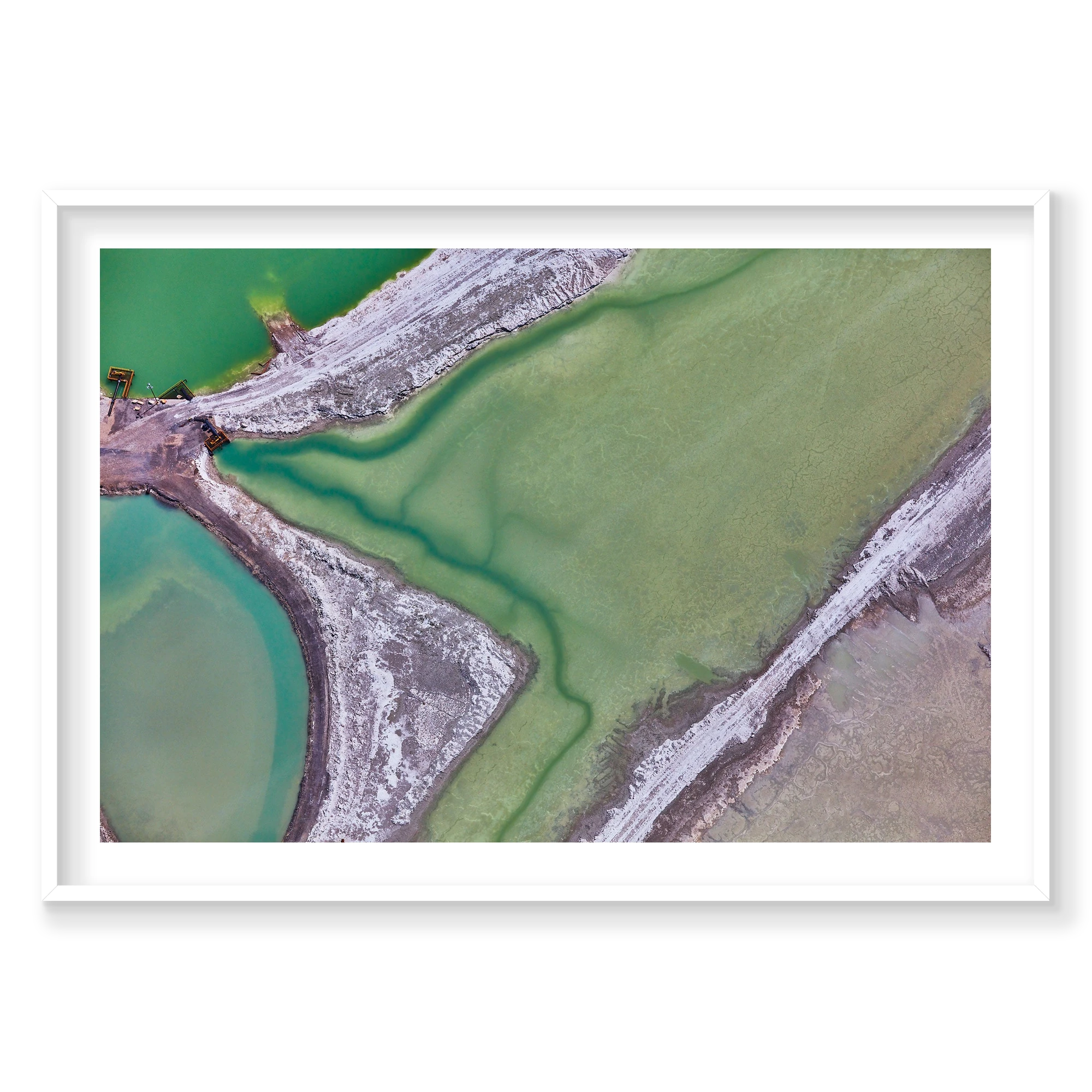 Sulfide, Great Salt Lake, Horizontal Print, white Victorian Ash frame