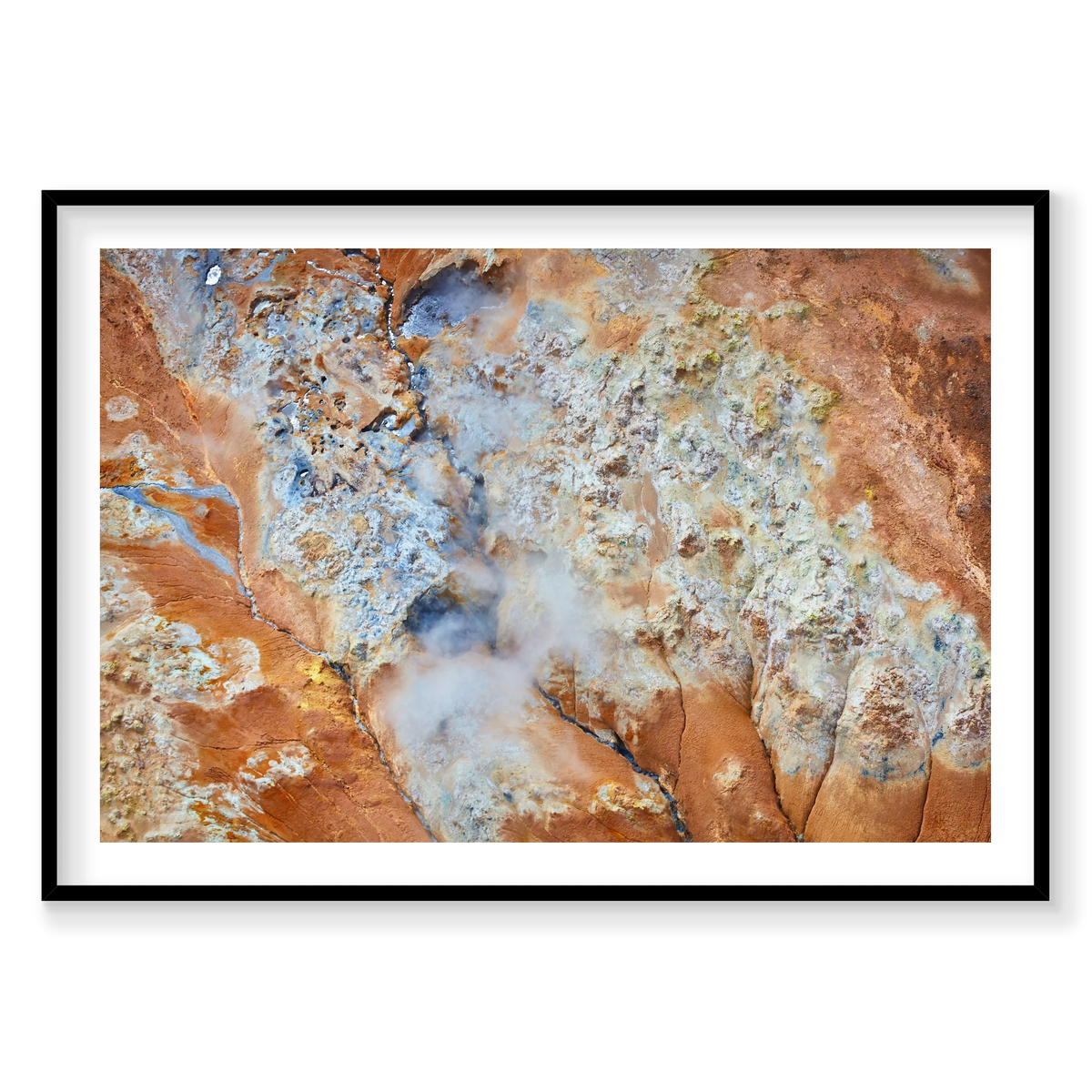 Sulphur, Iceland, Horizontal Print, black Victorian Ash frame