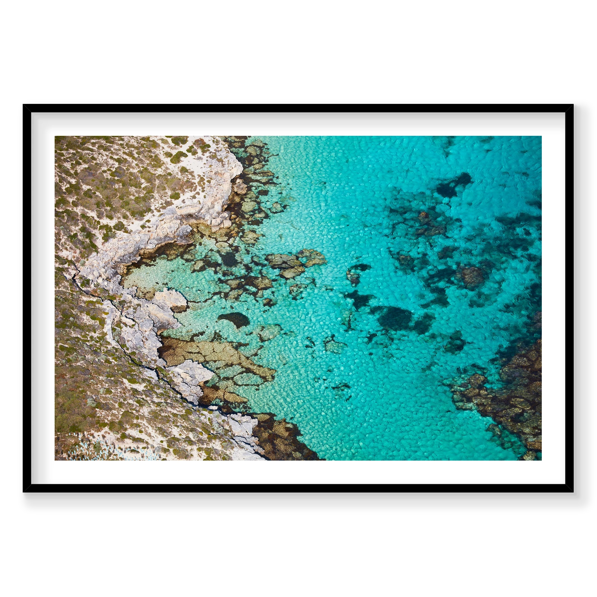 Summer Days, Rottnest Island, WA, Horizontal Print, black Victorian Ash frame