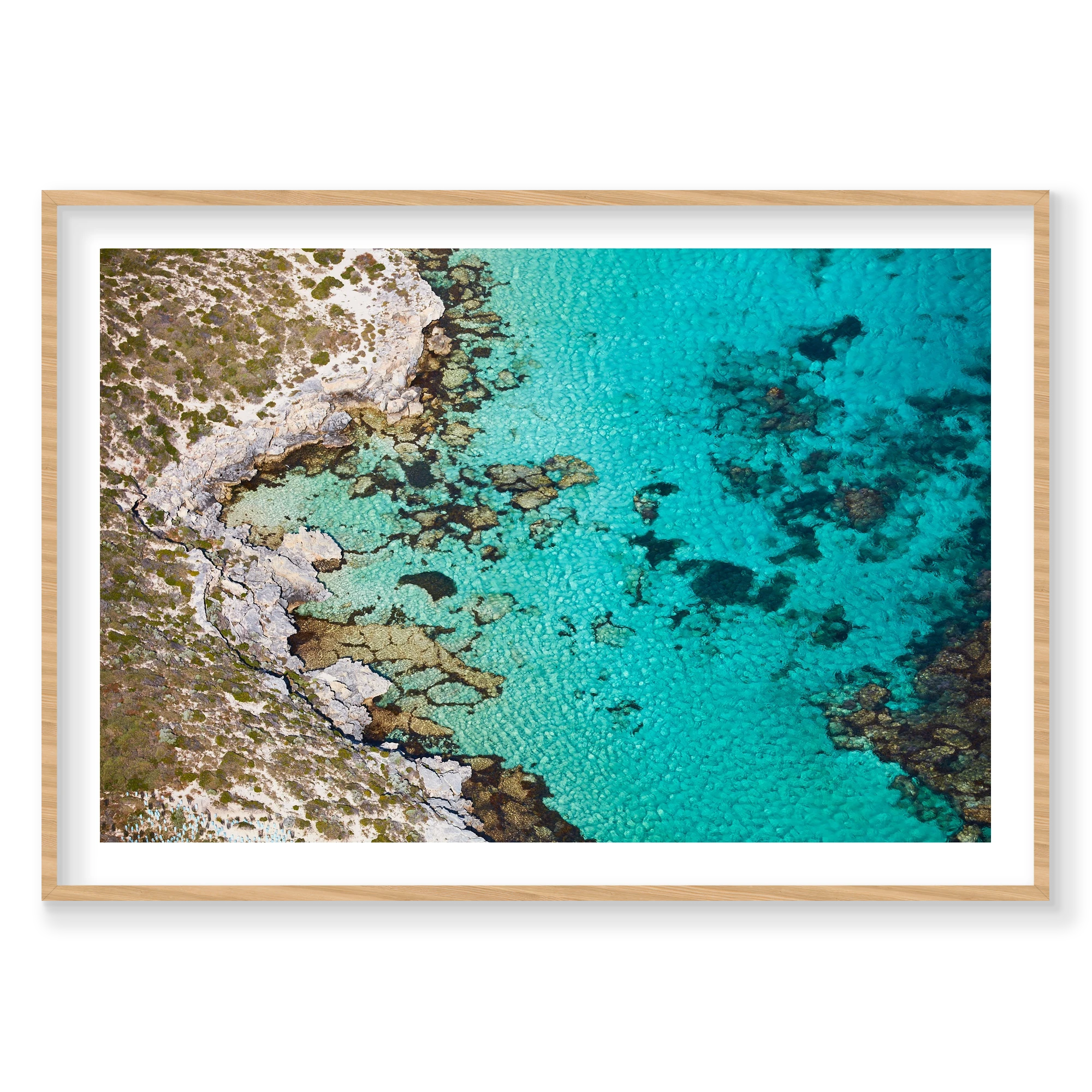 Summer Days, Rottnest Island, WA, Horizontal Print, natural Victorian Ash frame