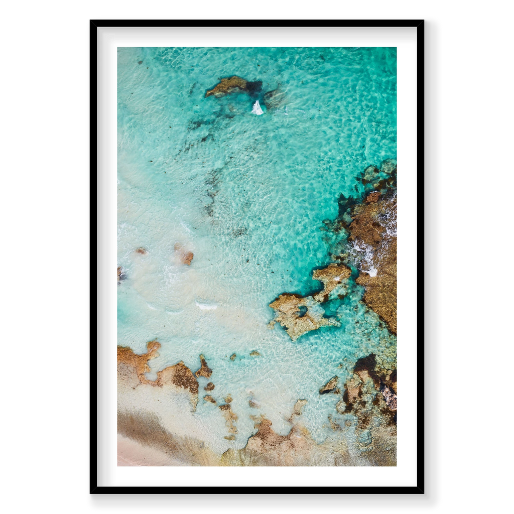Sun Bleached, Rottnest Island, WA, Vertical Print, black Victorian Ash frame