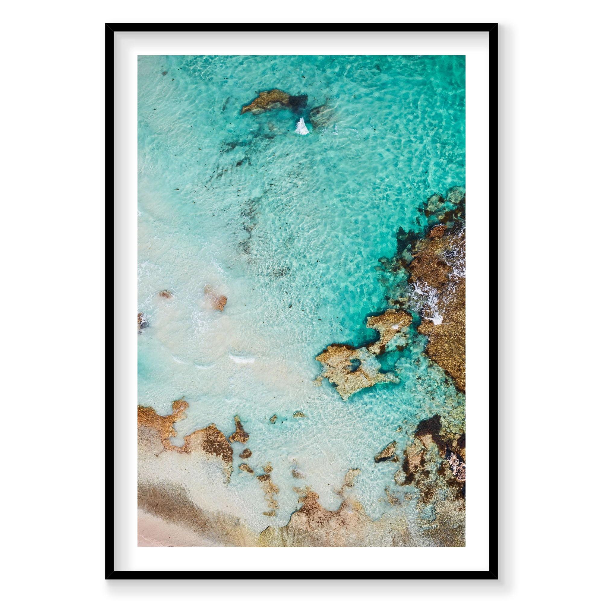 Sun Bleached, Rottnest Island, WA, Vertical Print, black Victorian Ash frame
