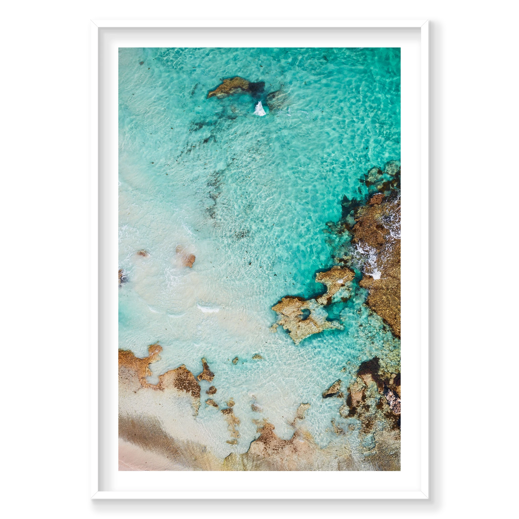 Sun Bleached, Rottnest Island, WA, Vertical Print, white Victorian Ash frame