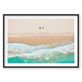 Surf Rescue, Byron Bay, Horizontal Print, black Victorian Ash frame