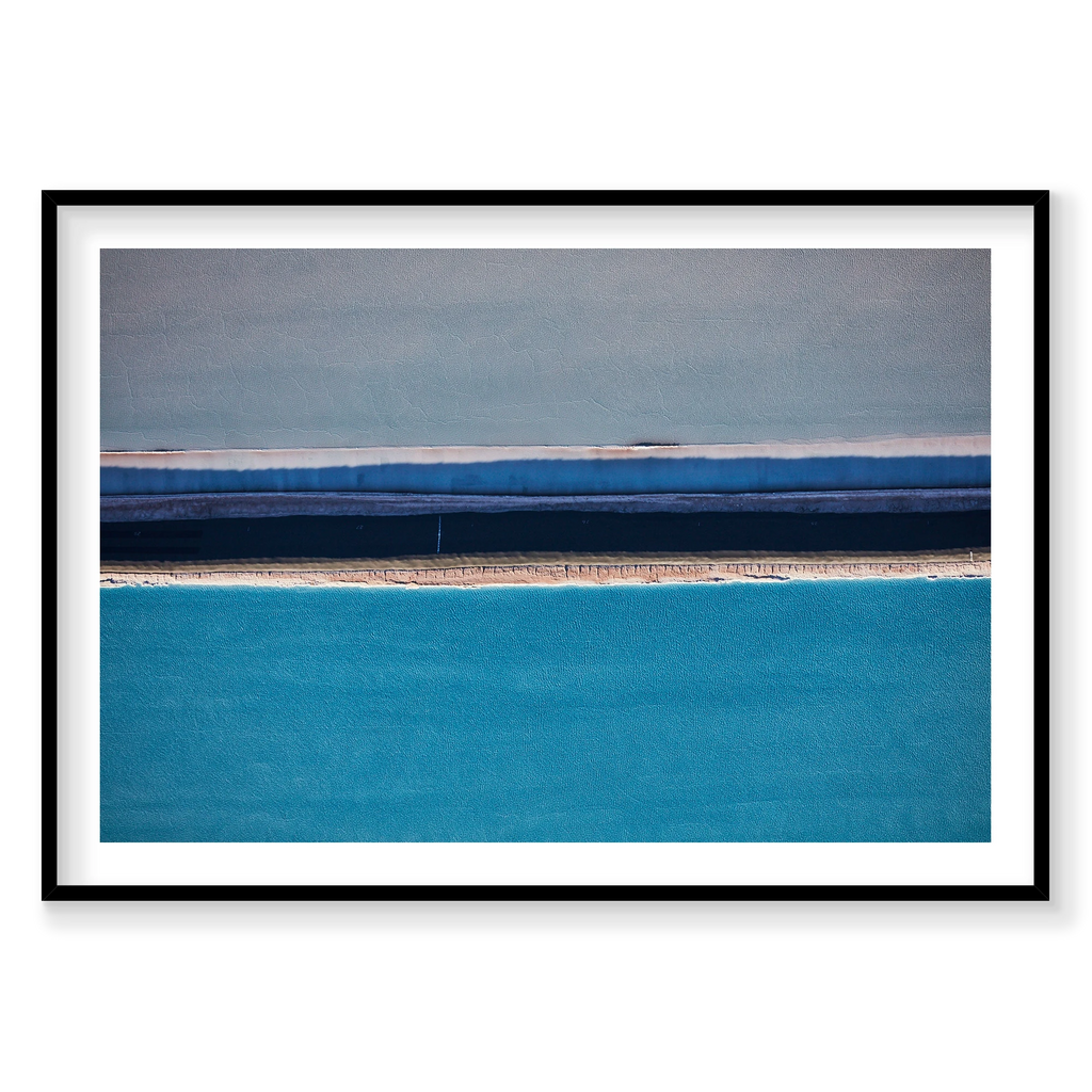 Swimming Lane, Moab, Horizontal Print, black Victorian Ash frame