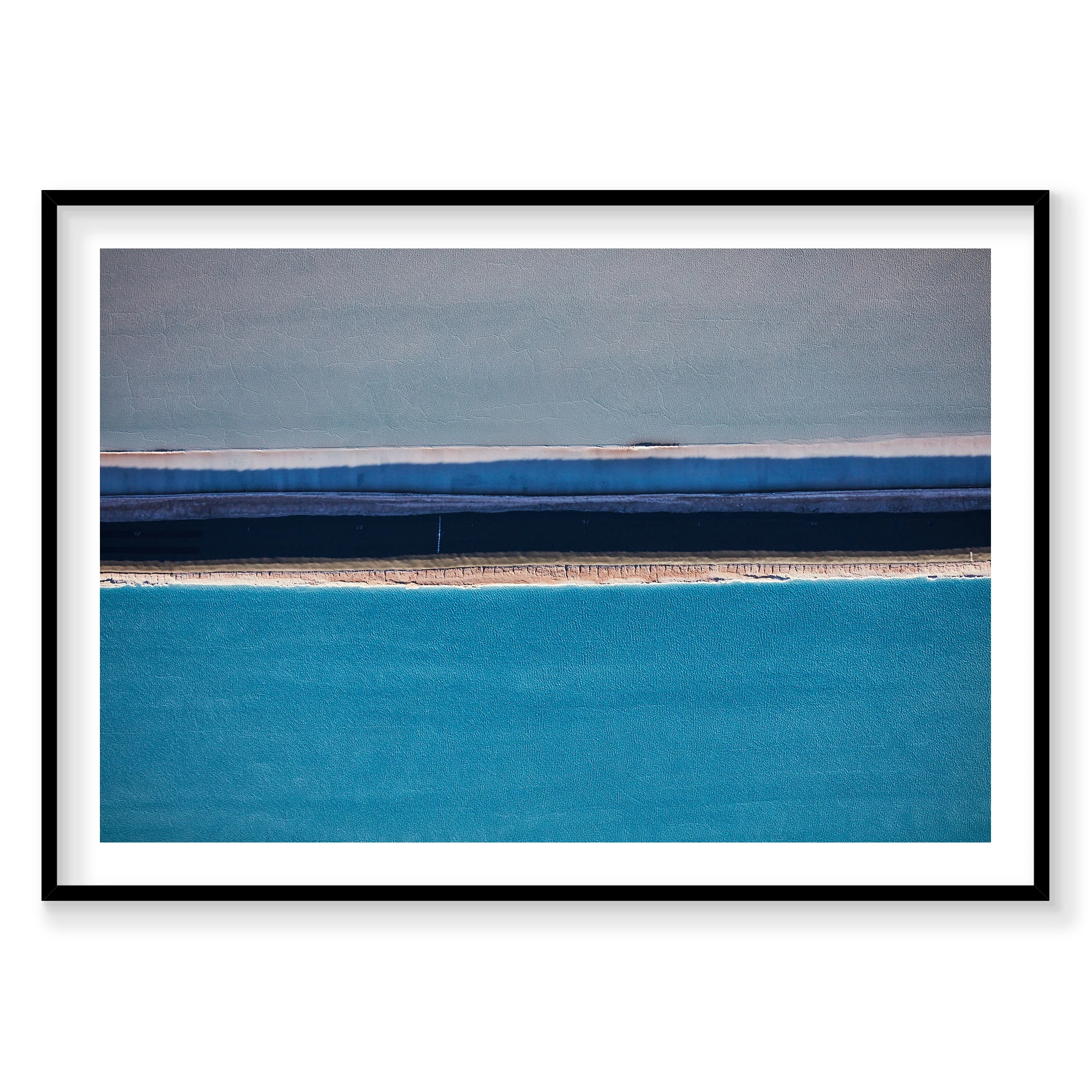 Swimming Lane, Moab, Horizontal Print, black Victorian Ash frame