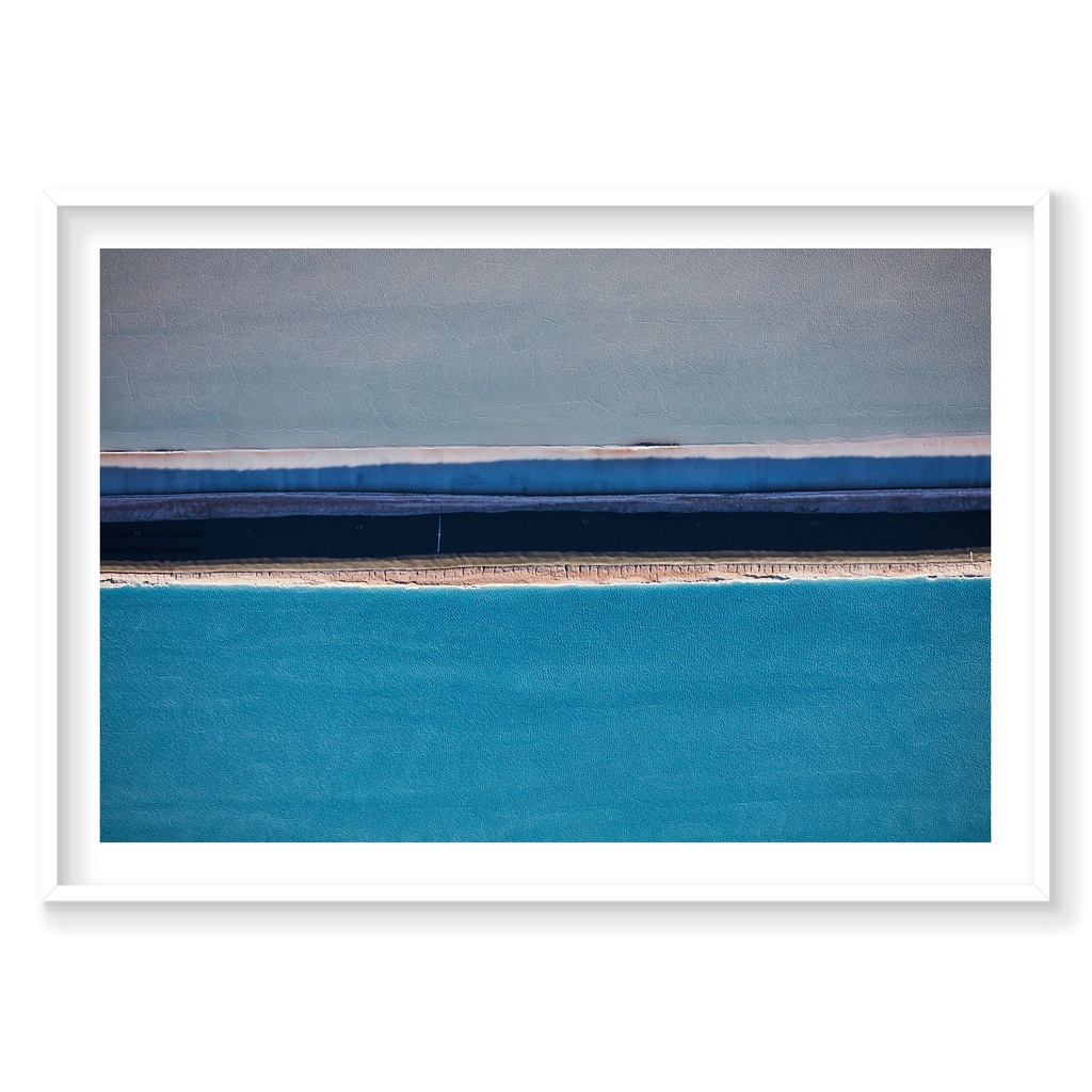 Swimming Lane, Moab, Horizontal Print, white Victorian Ash frame