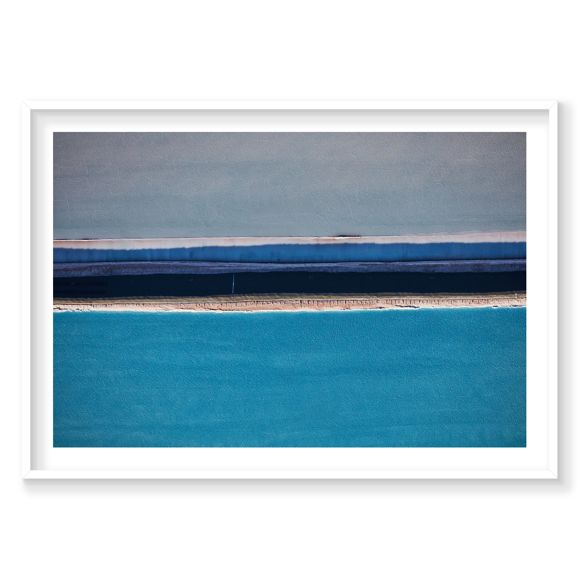 Swimming Lane, Moab, Horizontal Print, white Victorian Ash frame