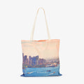 Sydney Harbour cityscape with Opera House and blue waters, canvas tote bag by Remy Gerega