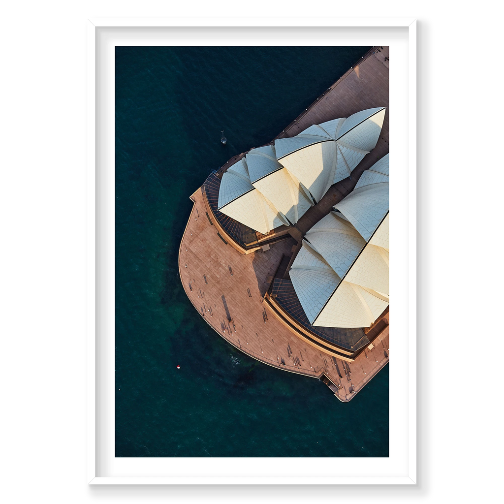 Sydney Opera House #2, Vertical Print, white Victorian Ash frame